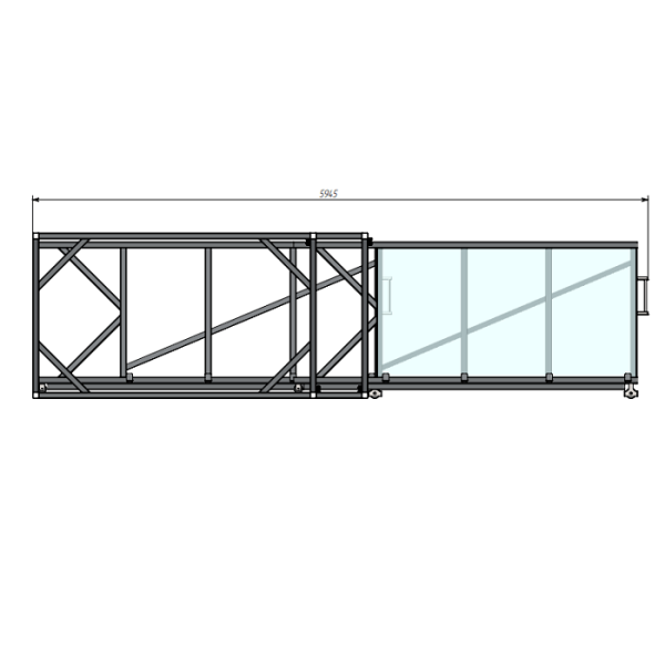 Стеллаж для вертикального хранения листового металла 2,5х1,25_1т_5к